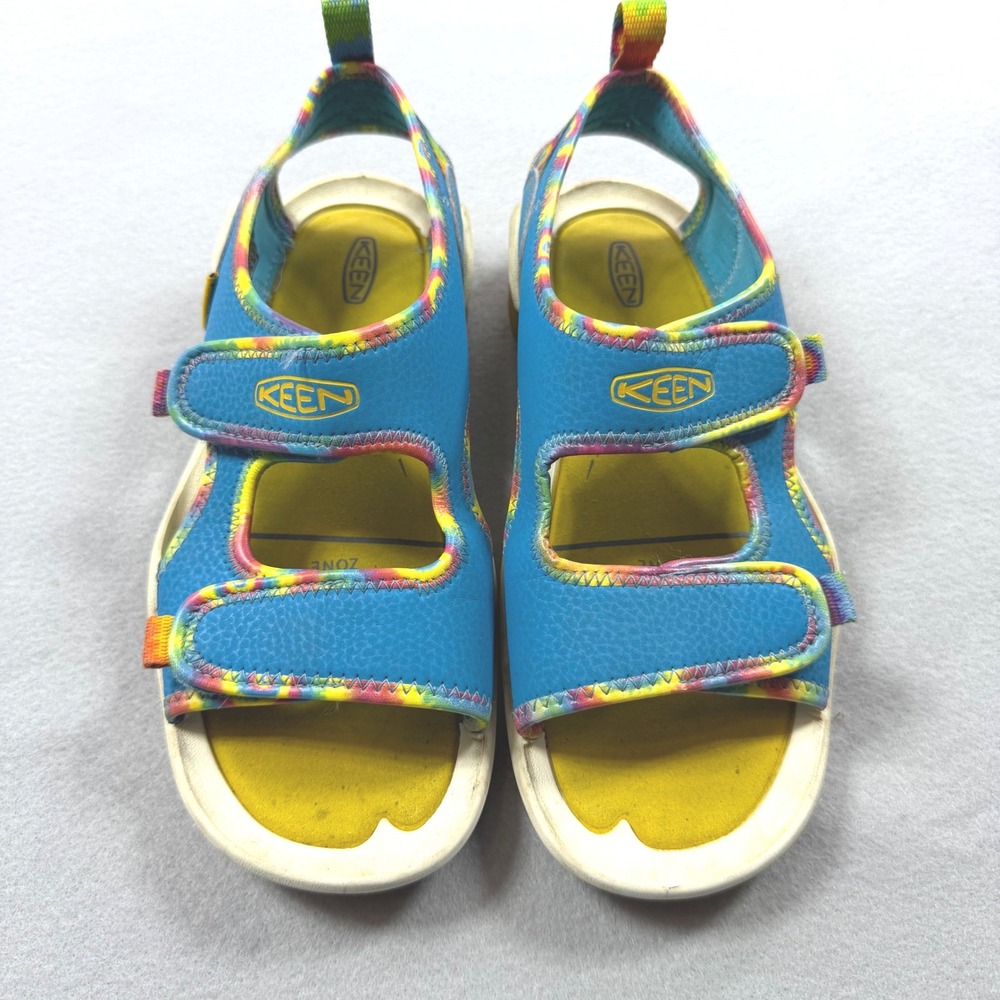 Keen Kids Blue Rainbow Tie Dye Waterproof Washable Sandals‎ Contour Arch Support